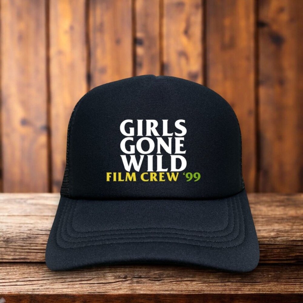 Girls Gone Wild Film Crew '99 Trucker Hat Black Snapback Retro Throwback Cap
